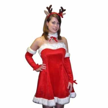 Kerstjurkje rudi met rendier diadeem voor dames