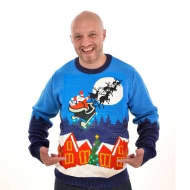 Kersttrui met licht sleigh ride voor mannen