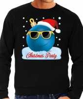 Foute kerst sweater trui christmas party zwart voor heren