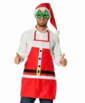 Kerstkleding schort kerstman